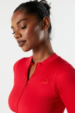 Sommer Ray Seamless Ribbed Zip-Up Active Top -Mini Aura Shop 078603569263 60 3