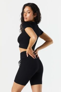 Sommer Ray Seamless Ribbed Active Short Sleeve Tee -Mini Aura Shop 078648028980 01 1