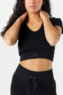 Sommer Ray Seamless Ribbed Active Short Sleeve Tee -Mini Aura Shop 078648028980 01 3