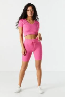 Sommer Ray Seamless Active Ribbed Short Sleeve Tee -Mini Aura Shop 078648028980 66 2