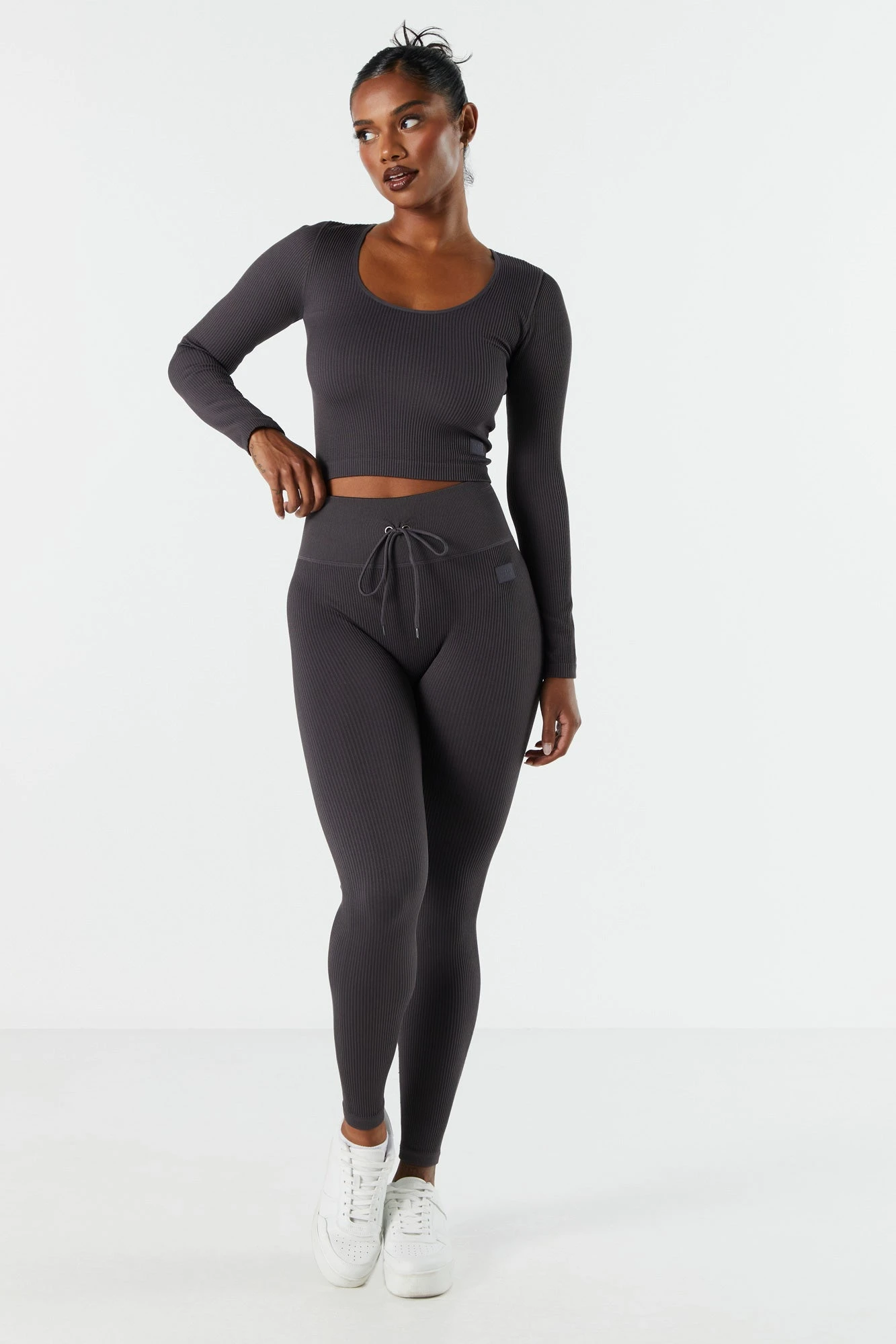Sommer Ray Seamless Ribbed Self Tie Active Legging 3 Sommer Ray Seamless Ribbed Self Tie Active Legging