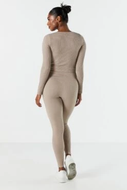 Sommer Ray Seamless Ribbed Self Tie Active Legging -Mini Aura Shop 078703569259 24 2