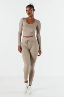 Sommer Ray Seamless Ribbed Self Tie Active Legging -Mini Aura Shop 078703569259 24