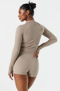 Sommer Ray Seamless Ribbed High Rise Active Shortie -Mini Aura Shop 078703569264 24 1