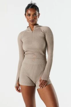 Sommer Ray Seamless Ribbed High Rise Active Shortie -Mini Aura Shop 078703569264 24