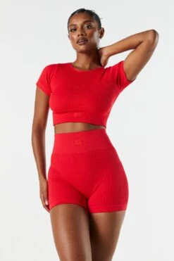 Sommer Ray Seamless Ribbed High Rise Active Shortie