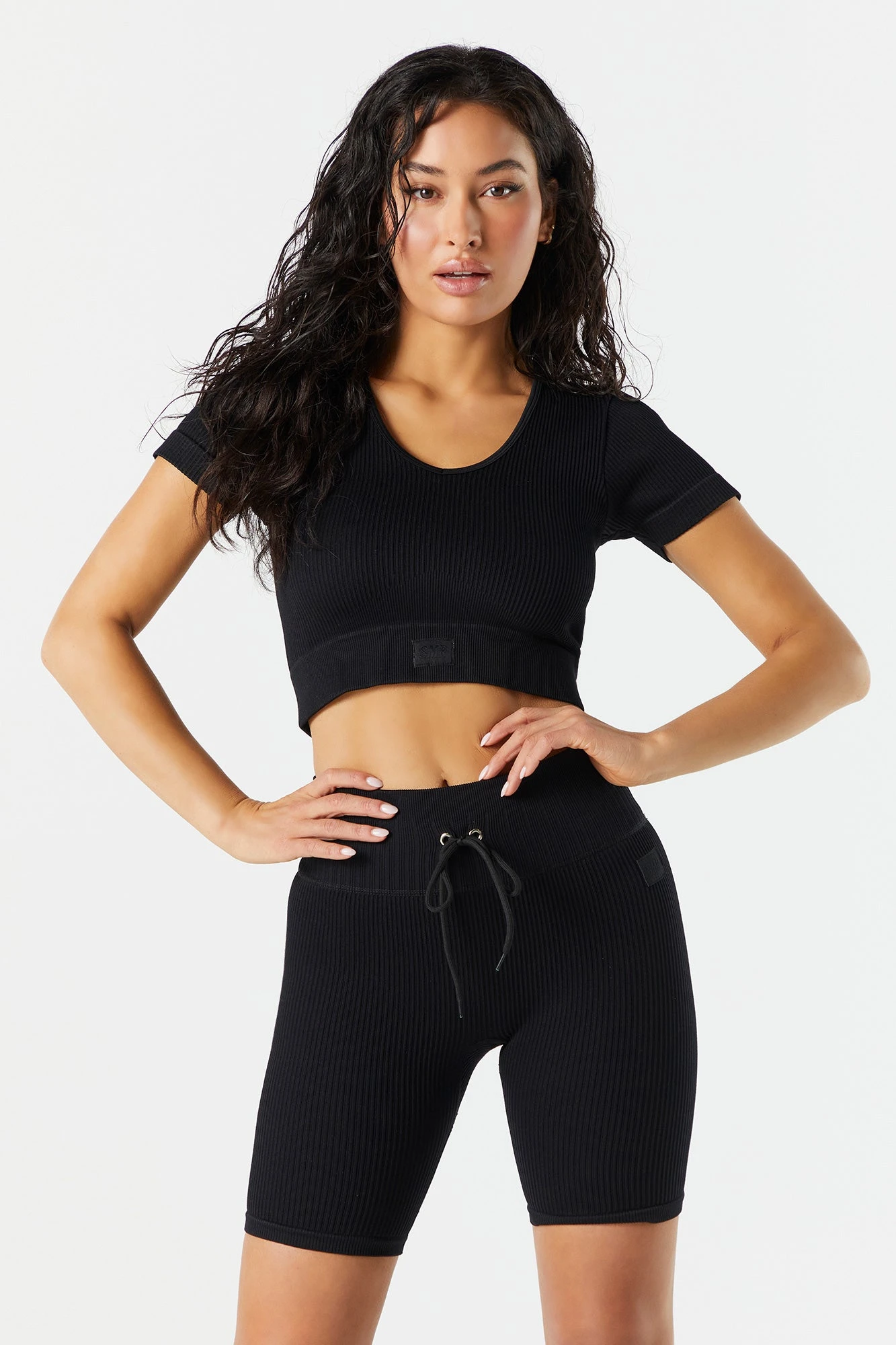 Sommer Ray Seamless Ribbed Active Tie Short 3 Sommer Ray Seamless Ribbed Active Tie Short