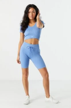 Sommer Ray Seamless Active Ribbed Tie Short -Mini Aura Shop 078748028979 40 2 1
