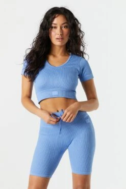 Sommer Ray Seamless Active Ribbed Tie Short -Mini Aura Shop 078748028979 40 4