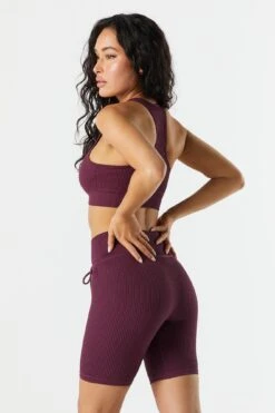 Sommer Ray Seamless Active Ribbed Tie Short -Mini Aura Shop 078748028979 84 1 1