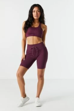 Sommer Ray Seamless Active Ribbed Tie Short -Mini Aura Shop 078748028979 84 2 1