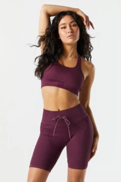 Sommer Ray Seamless Active Ribbed Tie Short -Mini Aura Shop 078748028979 84 4