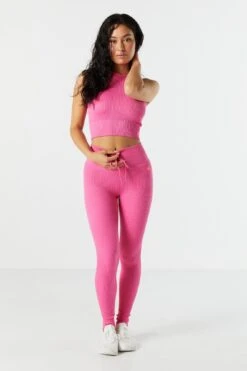 Sommer Ray Seamless Active Ribbed Tie Legging -Mini Aura Shop 078748028980 66 0
