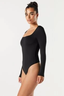 Contour Square Neck Long Sleeve Bodysuit -Mini Aura Shop 079003039232 01 2