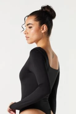 Contour Square Neck Long Sleeve Bodysuit -Mini Aura Shop 079003039232 01 3