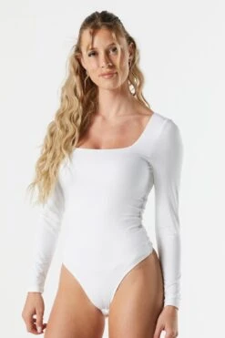 Contour Square Neck Long Sleeve Bodysuit -Mini Aura Shop 079003039232 10 2
