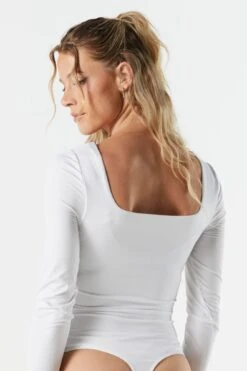 Contour Square Neck Long Sleeve Bodysuit -Mini Aura Shop 079003039232 10 3
