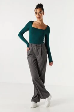 Contour Square Neck Long Sleeve Bodysuit -Mini Aura Shop 079003039232 33 4