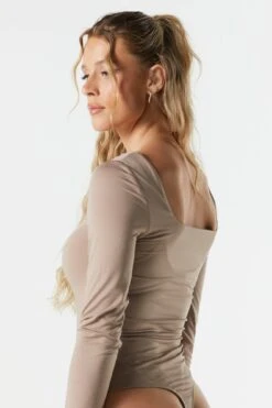 Contour Square Neck Long Sleeve Bodysuit -Mini Aura Shop 079003039232 89 3