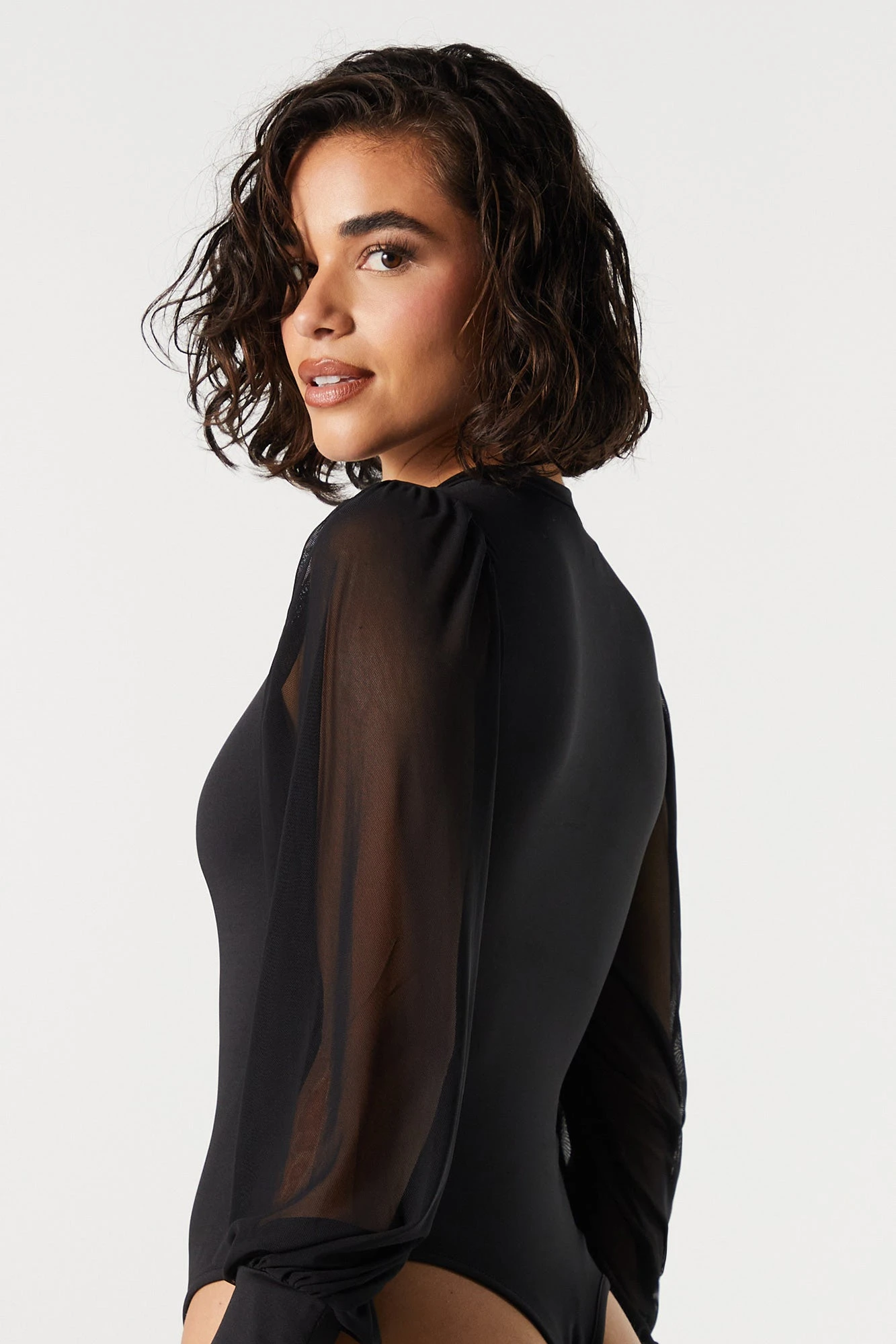 Contour Mesh Sleeve Bodysuit 6 Contour Mesh Sleeve Bodysuit - Image 4