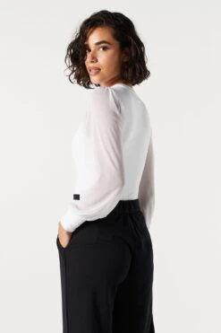 Contour Mesh Sleeve Bodysuit 23 Contour Mesh Sleeve Bodysuit -Mini Aura Shop 079003039234 10 1