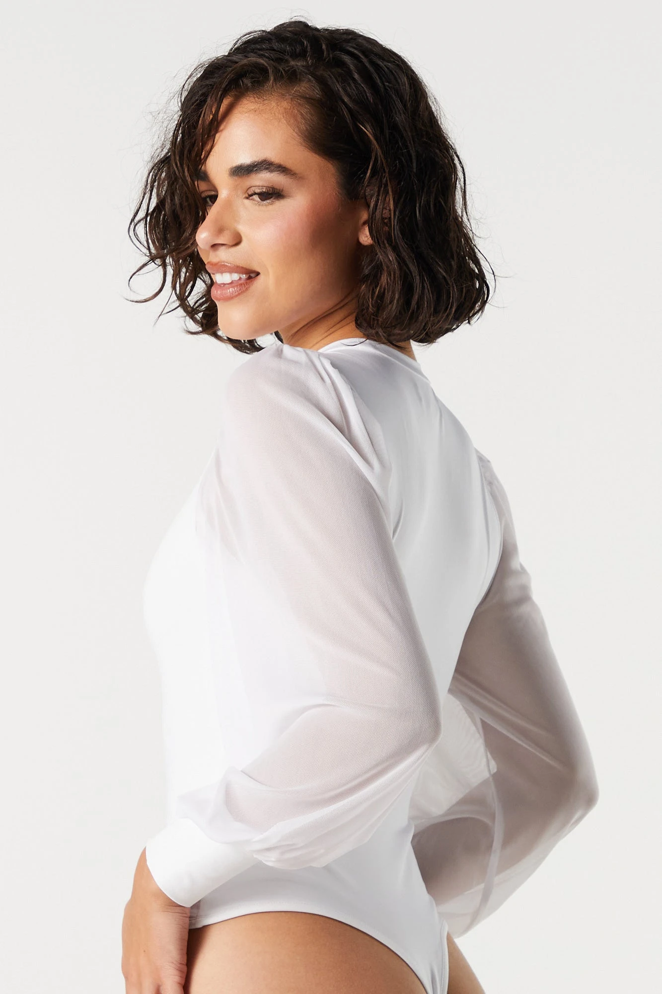 Contour Mesh Sleeve Bodysuit 11 Contour Mesh Sleeve Bodysuit - Image 9