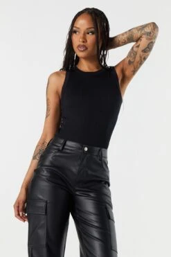 Seamless Ribbed Crewneck Bodysuit 27 Seamless Ribbed Crewneck Bodysuit -Mini Aura Shop 079048029274 01