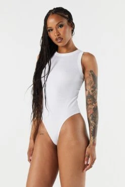 Seamless Ribbed Crewneck Bodysuit 34 Seamless Ribbed Crewneck Bodysuit -Mini Aura Shop 079048029274 10 2