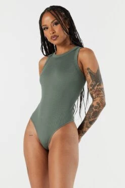 Seamless Ribbed Crewneck Bodysuit 39 Seamless Ribbed Crewneck Bodysuit -Mini Aura Shop 079048029274 31 2