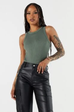 Seamless Ribbed Crewneck Bodysuit 37 Seamless Ribbed Crewneck Bodysuit -Mini Aura Shop 079048029274 31