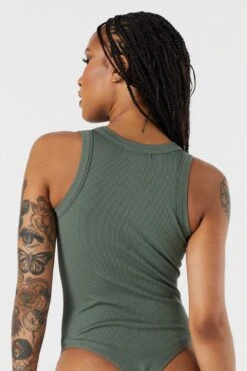 Seamless Ribbed Crewneck Bodysuit 40 Seamless Ribbed Crewneck Bodysuit -Mini Aura Shop 079048029274 31 3