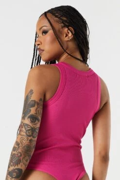 Seamless Ribbed Crewneck Bodysuit 25 Seamless Ribbed Crewneck Bodysuit -Mini Aura Shop 079048029274 66 3